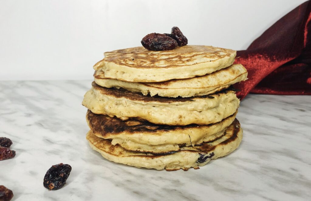 Oat and cranberry pancakes