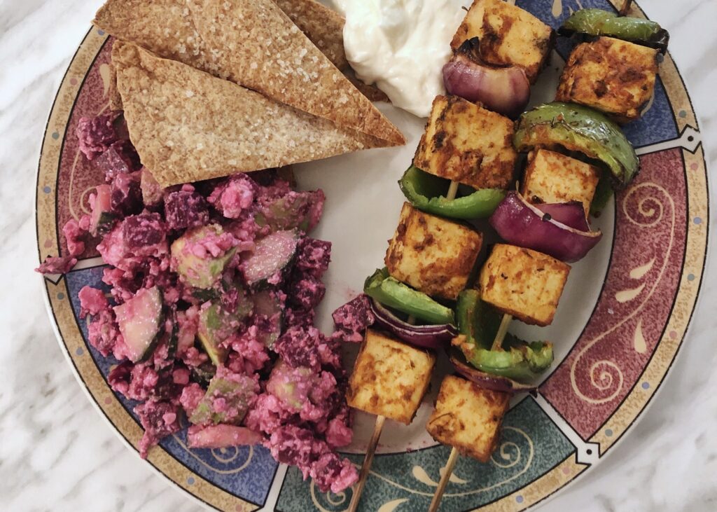 Brochettes de tofu «shish taouk»
