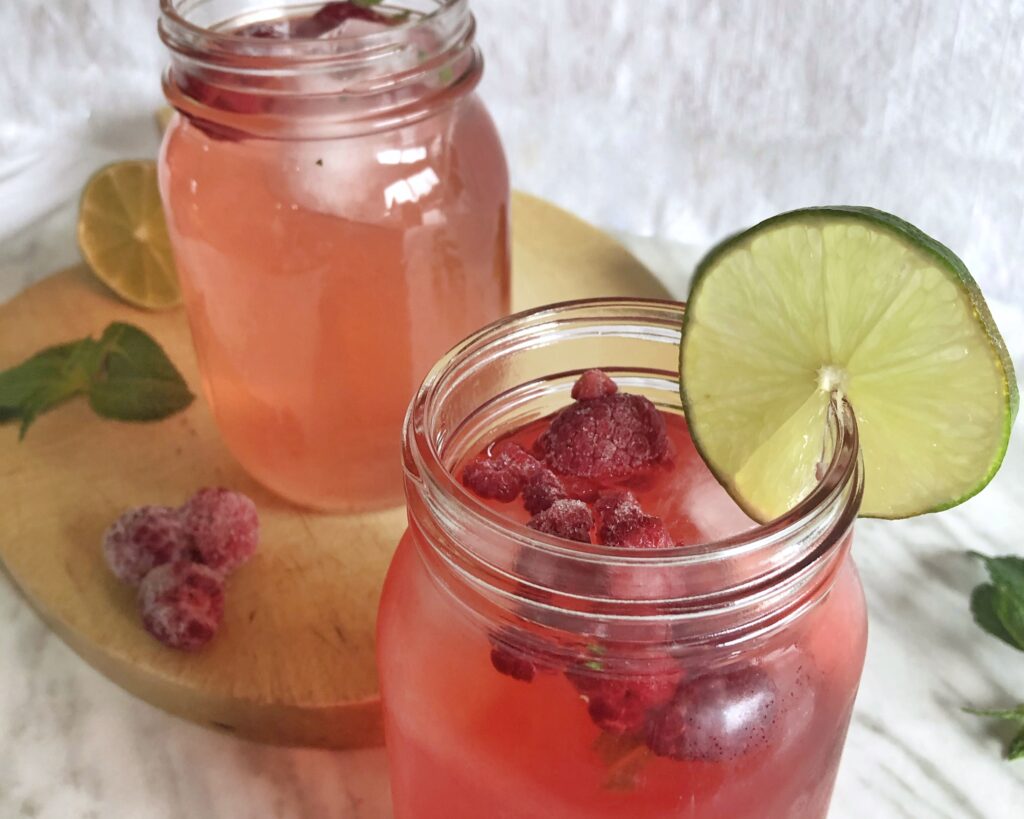 Boisson mojito-framboises 3 façons